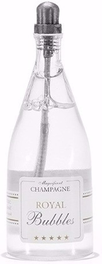 Klein champagneflesje met bellenblaas voor een bruiloft