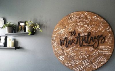 Gepersonaliseerd gastenboek bord